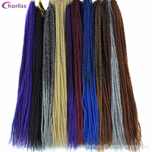 14/18/22 Inches 30 Strands Goddess Faux Locs Crochet Braids Freetress Senegal Twist Synthetic Crochet Braiding Hair Extensions